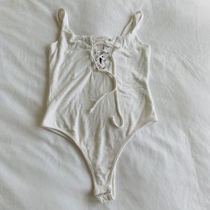 Naked Wardrobe White Bodysuit